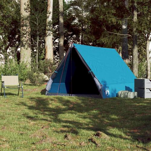 2-personers campingtelt A-stel vandafvisende blå