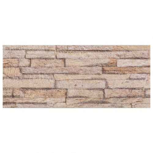 3D-vægpaneler 14 stk. 100x25 cm EPS brun