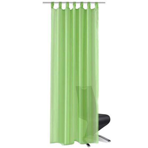 Æble grønt Ren gardin 140 x 225 cm 2 stk