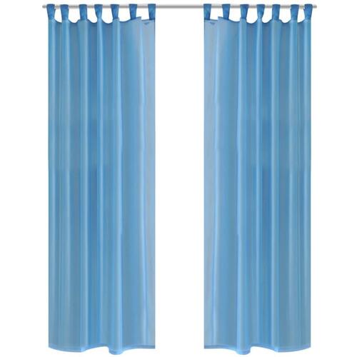 Turkis Ren gardin 140 x 225 cm 2 stk