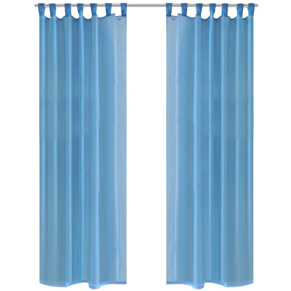Turkis Ren gardin 140 x 225 cm 2 stk
