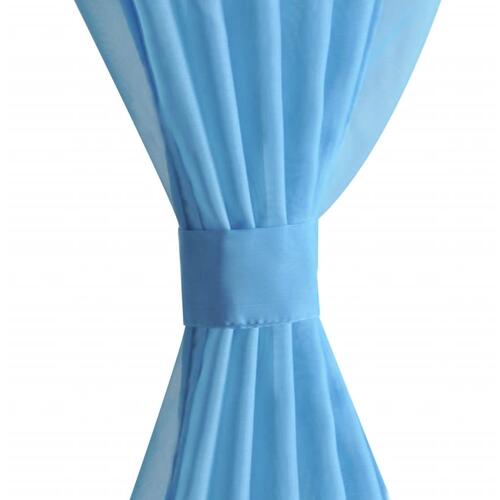 Turkis Ren gardin 140 x 225 cm 2 stk