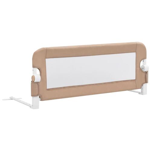 Sengegelænder til barneseng 102 x 42 cm polyester gråbrun