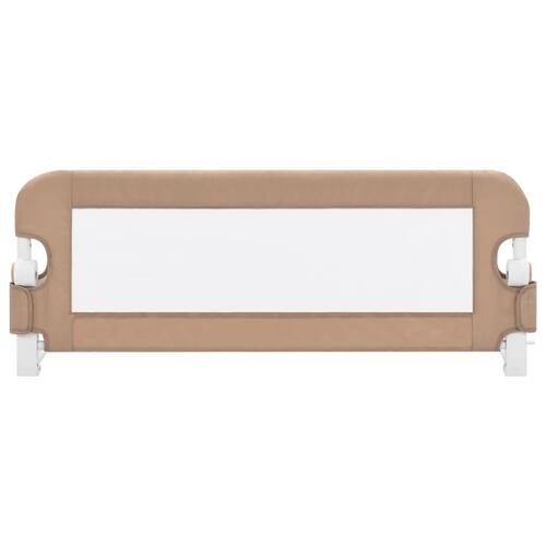 Sengegelænder til barneseng 102 x 42 cm polyester gråbrun