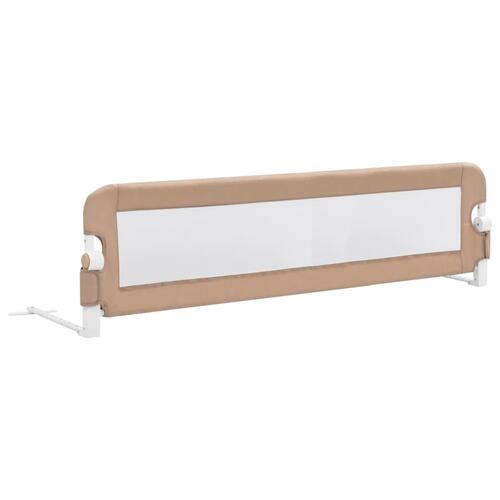 Sengegelænder til barneseng 150 x 42 cm polyester gråbrun