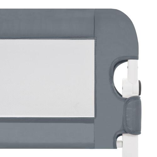 Sengegelænder til barneseng 102 x 42 cm polyester grå