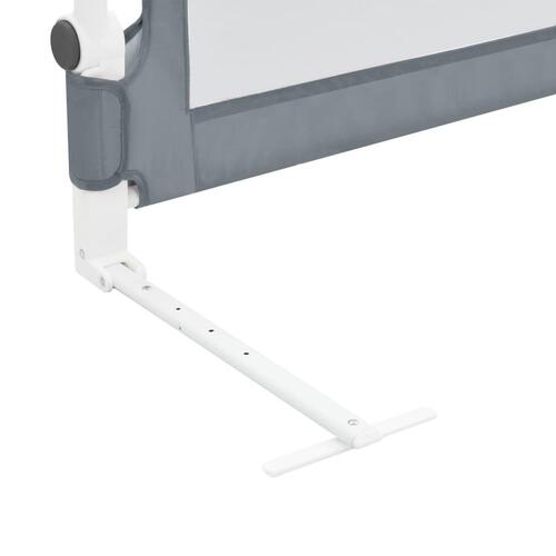 Sengegelænder til barneseng 150 x 42 cm polyester grå
