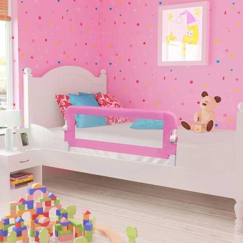 Sengegelænder til barneseng 120 x 42 cm polyester pink