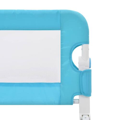 Sengegelænder til barneseng 120 x 42 cm polyester blå