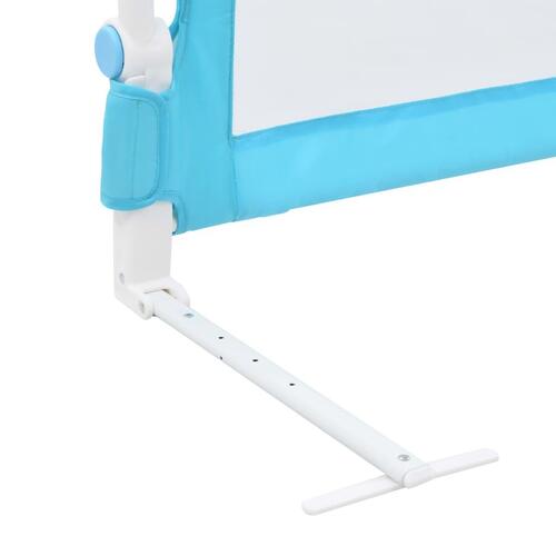 Sengegelænder til barneseng 120 x 42 cm polyester blå