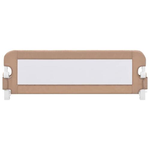 Sengegelænder til barneseng 120 x 42 cm polyester gråbrun