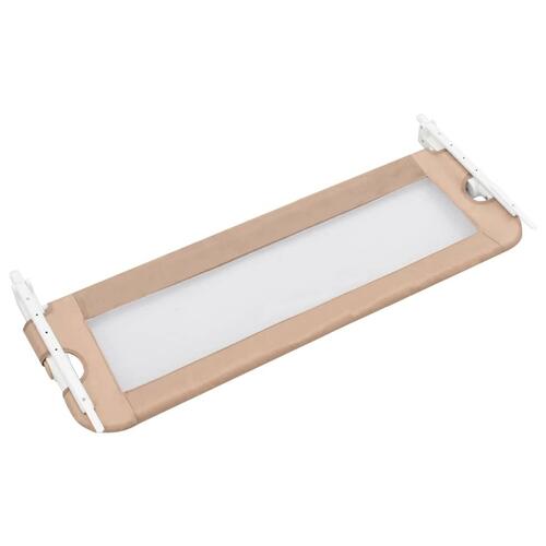 Sengegelænder til barneseng 120 x 42 cm polyester gråbrun