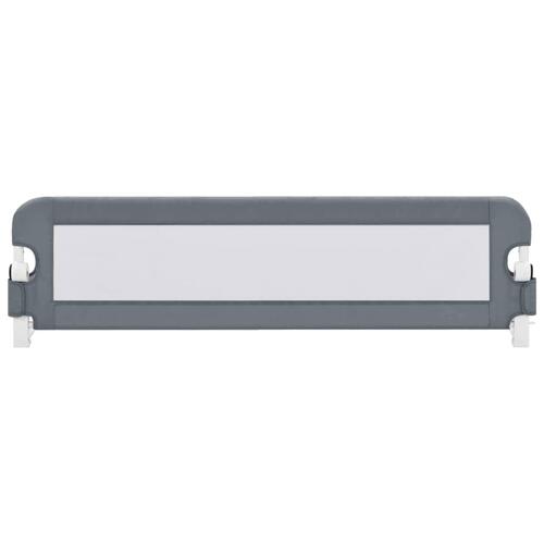 Sengegelænder til barneseng 120 x 42 cm polyester grå