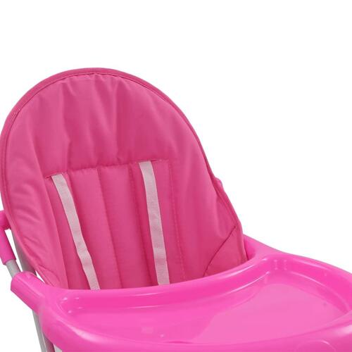 Højstol pink og hvid