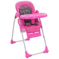 Højstol pink og grå