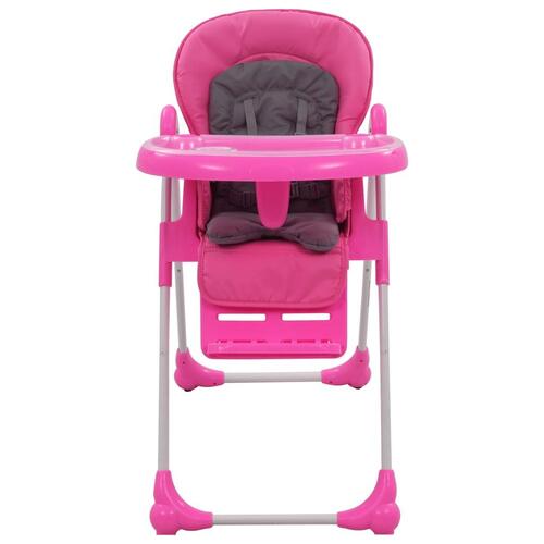 Højstol pink og grå