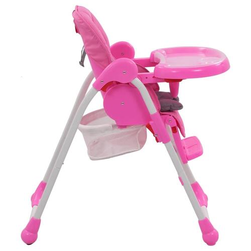 Højstol pink og grå