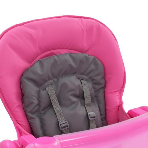 Højstol pink og grå