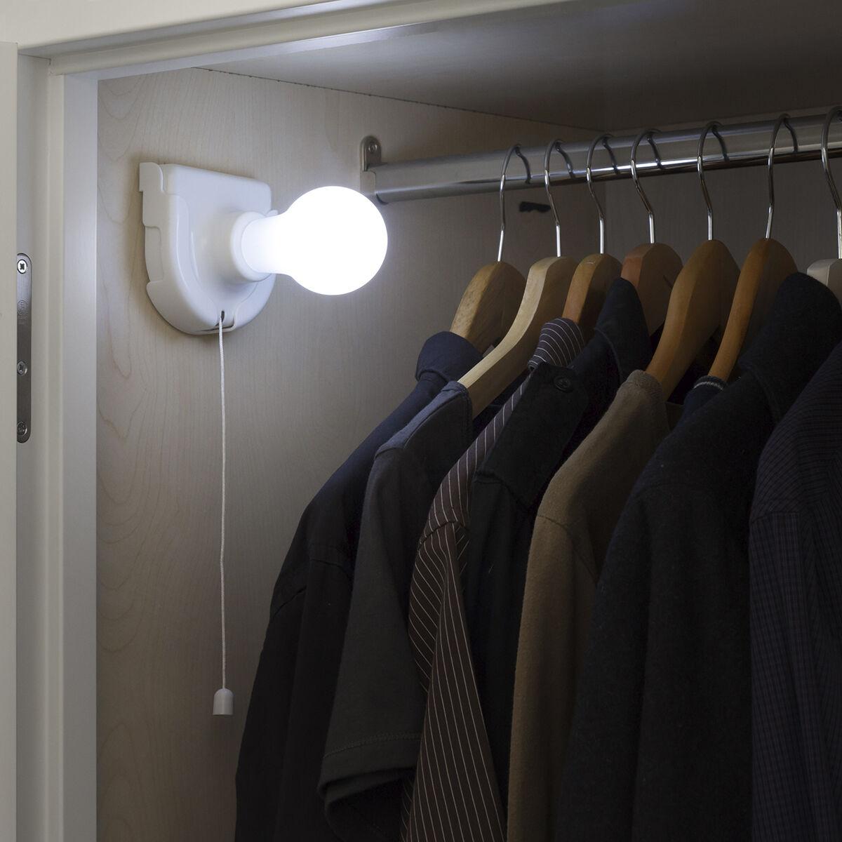 Transportabel LED-pære Stilamp - bærbar lampe, hvid