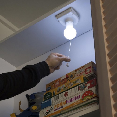 Transportabel LED-pære Stilamp - bærbar lampe, hvid
