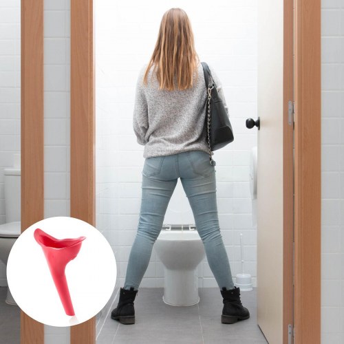 Peepezy bærbar urinkolbe til kvinder - (pink)