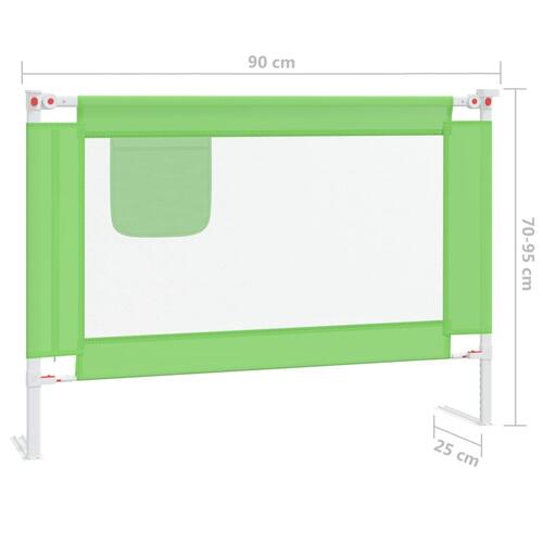 Sengehest til børneseng 90x25 cm stof grøn