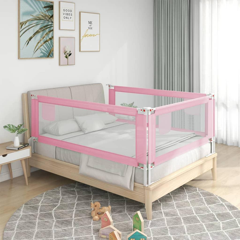 Sengegest til børneseng 200x25 cm stof pink