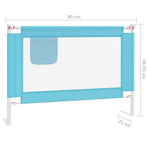Sengehest til børneseng 90x25 cm stof blå
