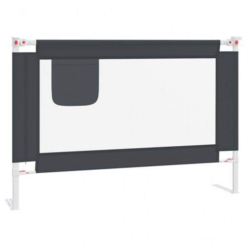 Sengehest 100 x 25 cm i stof til børneseng - mørkegrå