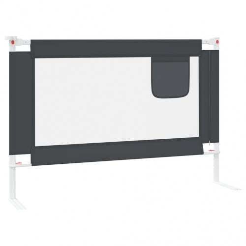 Sengehest 100 x 25 cm i stof til børneseng - mørkegrå