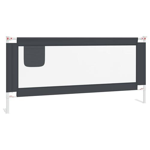 Sengehest til børneseng 200x25 cm stof mørkegrå