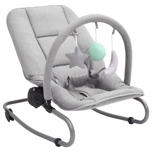 Skråstol til baby stål lysegrå