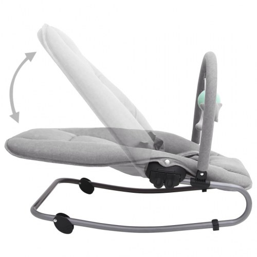 Skråstol til baby stål lysegrå