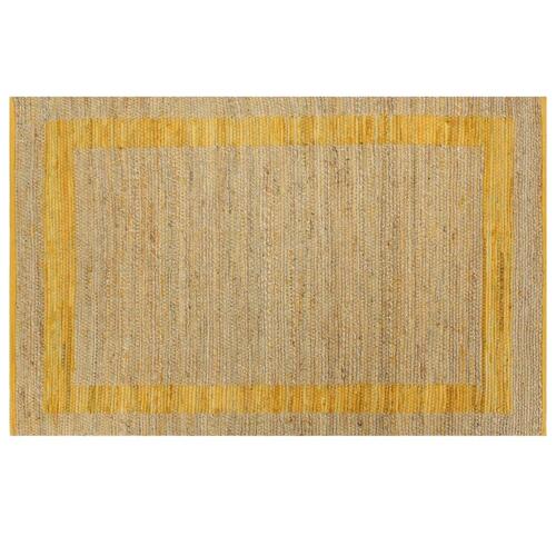 Håndlavet tæppe jute 120 x 180 cm gul