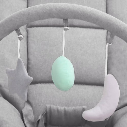 Skråstol til baby stål lysegrå