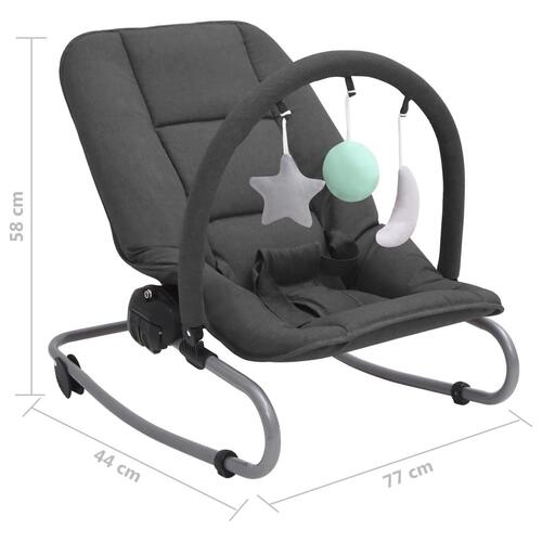 Skråstol til baby stål antracitgrå