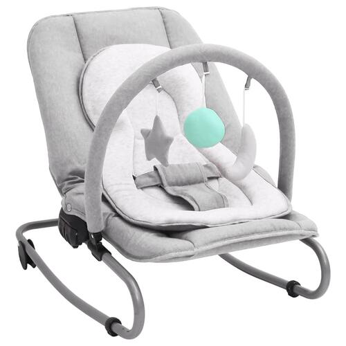Skråstol til baby stål lysegrå