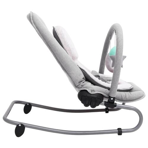 Skråstol til baby stål lysegrå