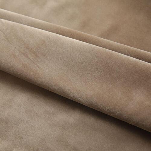 Lysdæmpende gardiner med kroge 2 stk. 140 x 225 cm fløjl beige