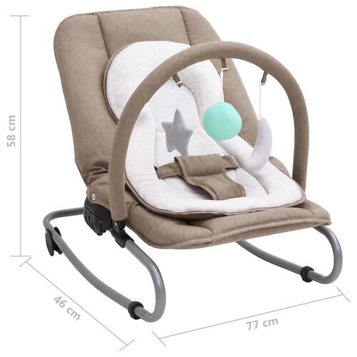 Skråstol til baby stål gråbrun