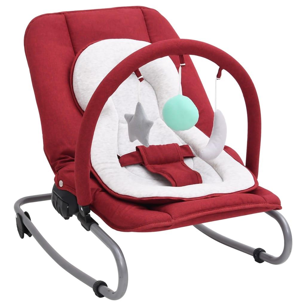 Skråstol til baby stål rød