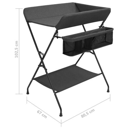 Puslebord jern antracitgrå