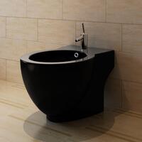 Bidet rund sort keramik