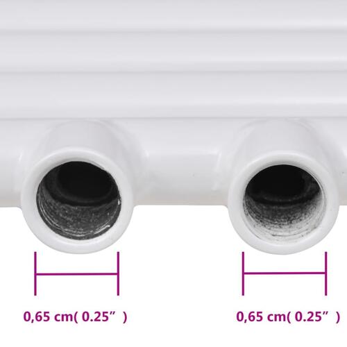Håndklæderadiator 600x1160 mm centralvarme lige