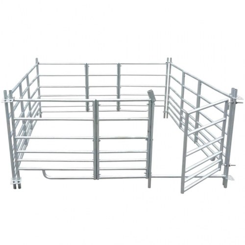 Fåreindhegning med 4 paneler i galvaniseret stål - 183×183×92 cm