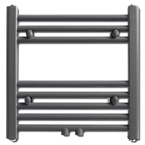 Håndklæderadiator 480x480 mm centralvarme lige grå