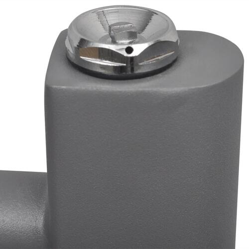 Håndklæderadiator 480x480 mm centralvarme lige grå
