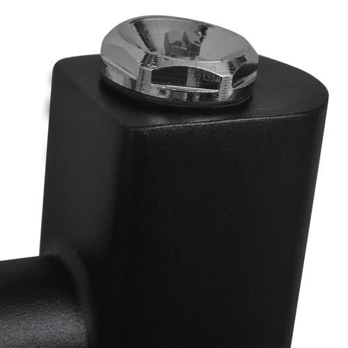 Håndklæderadiator 480x480 mm centralvarme buet sort