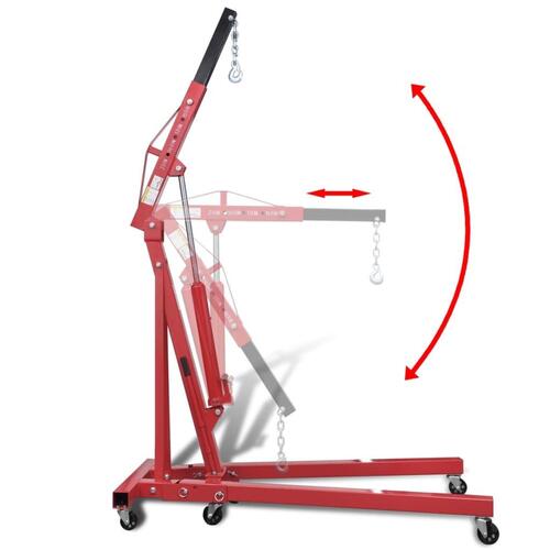 Sammenklappelig motorkran 2 tons 88,2 kg