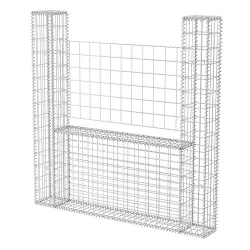 Gabionkurv U-formet stål 160 x 20 x 150 cm